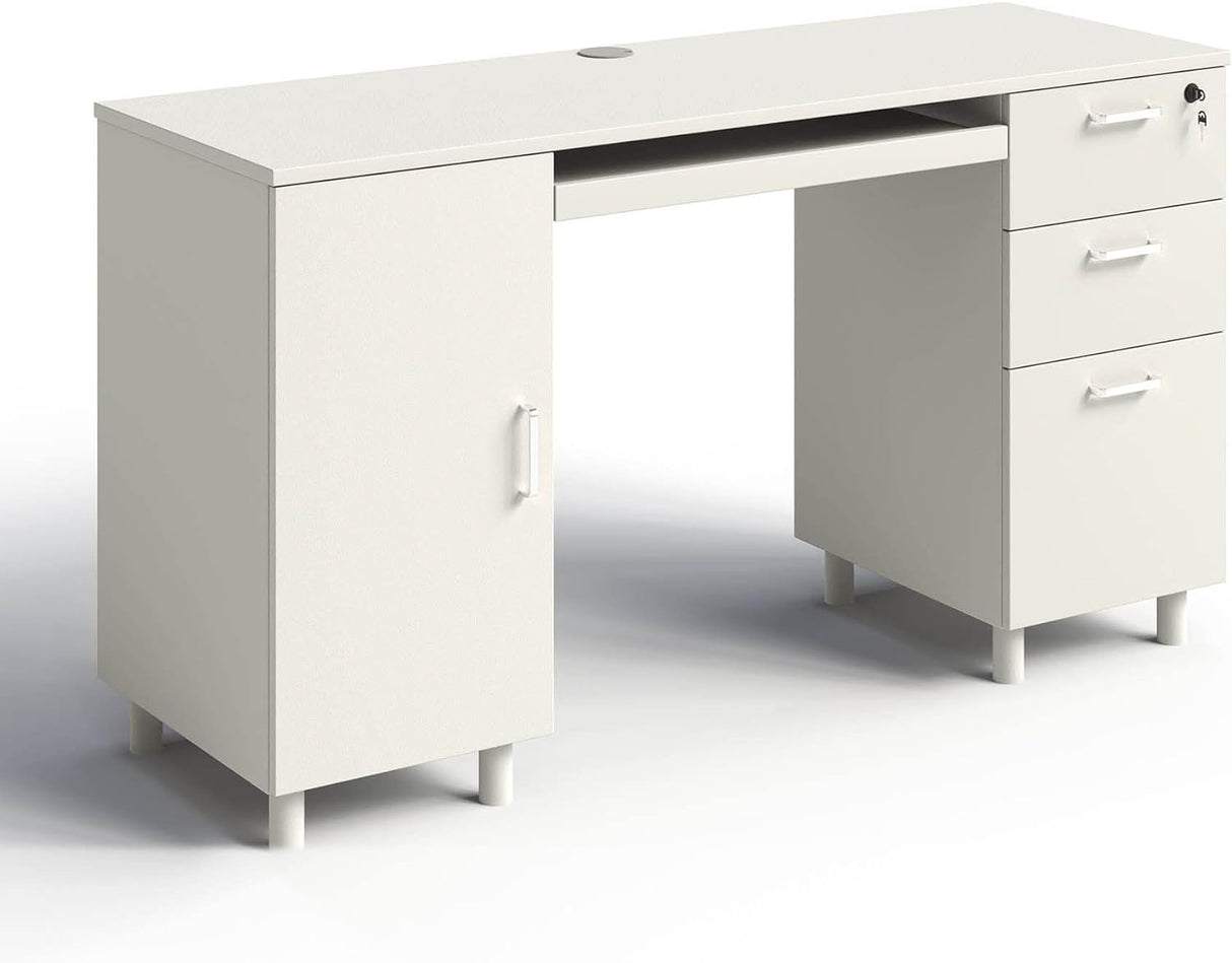 Escritorio Venice de Crafts & Comfort - 3 Cajones y Armario CPU