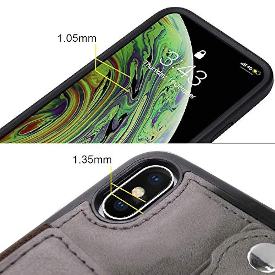 Funda tipo cartera para iPhone X/Xs,