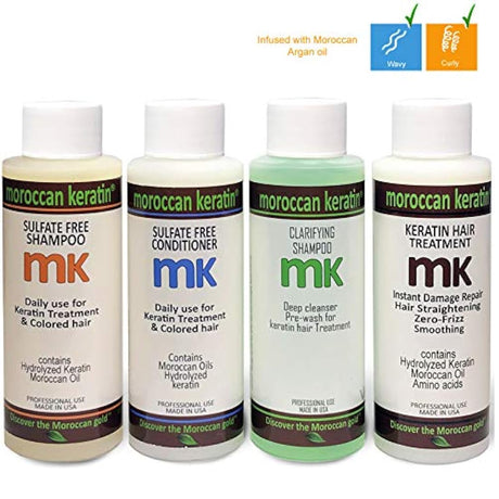 Tratamiento capilar de queratina brasileña set de 4 de 4 oz,