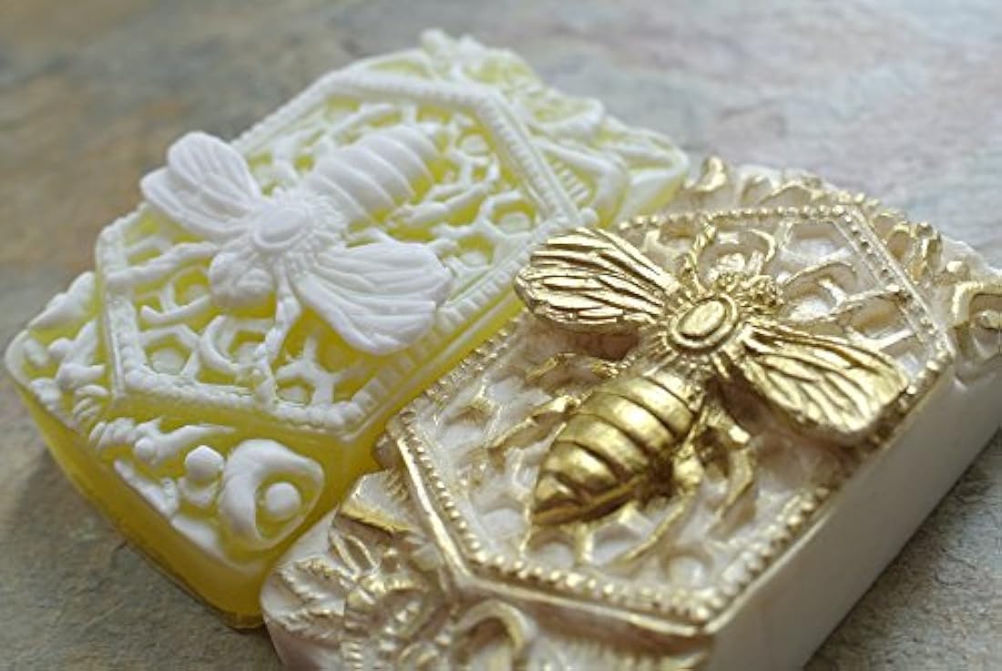 Honey Bee Silicona Molde de Jabón, yeso cera resina arcilla