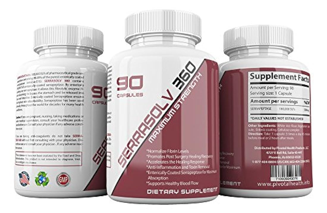 Serrasolv 360mg 90 Capsula y Previalin 60 Capsula