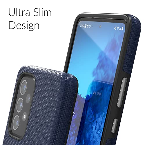 Crave Dual Guard - Funda para Samsung Galaxy A53, protección a prueba de golpes, doble capa para Samsung Galaxy A53 5G, color azul marino