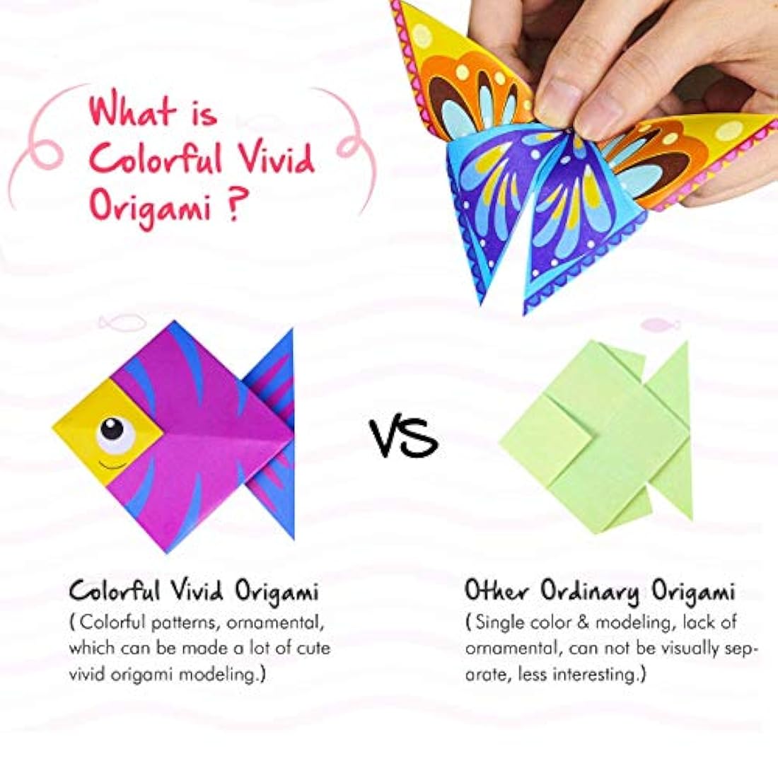 Gamenote Kit de origami colorido para niños
