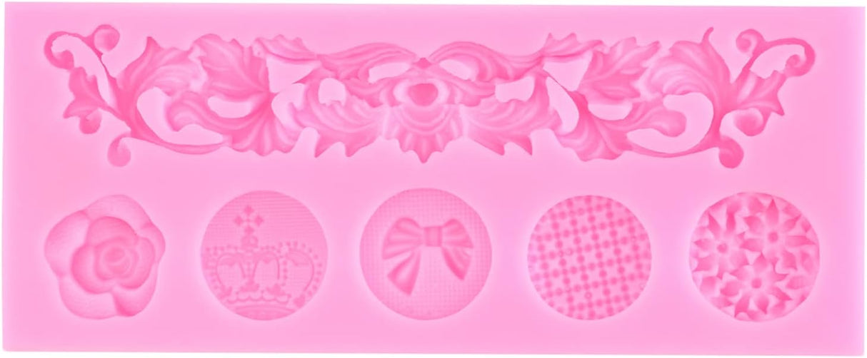 MYPRACS Marco de fotos barroco con diseño de pergamino