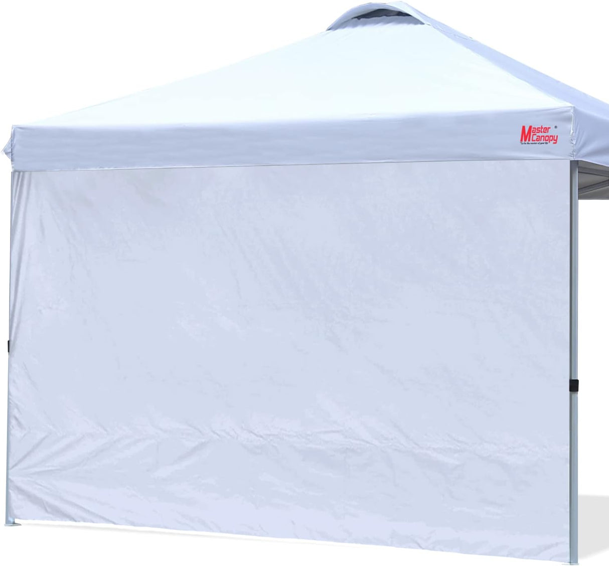 Carpa Plegable MASTERCANOPY 10'x10' con 1 Lateral Blanca