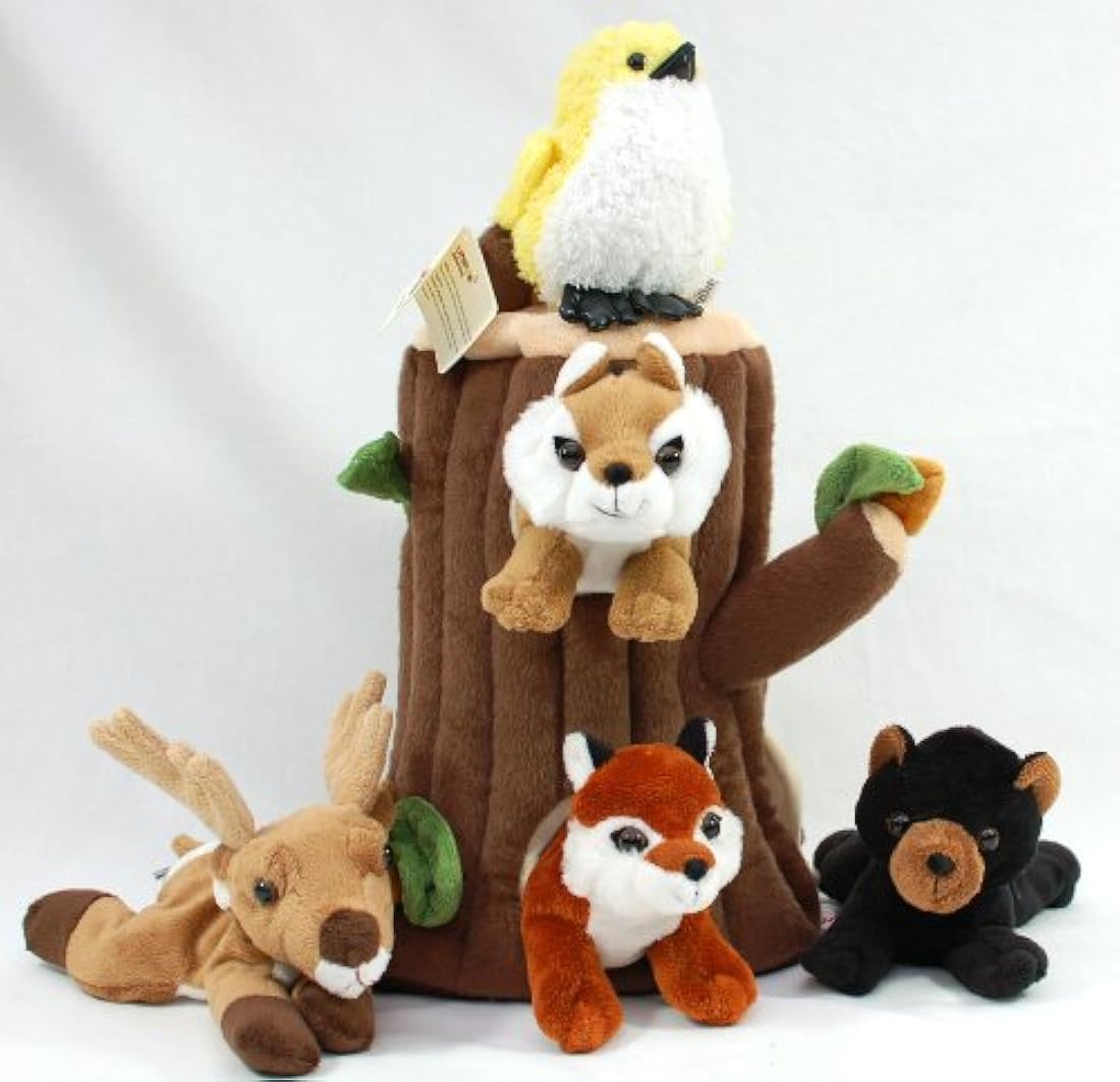 Árbol de peluche con animales, diseño de árbol