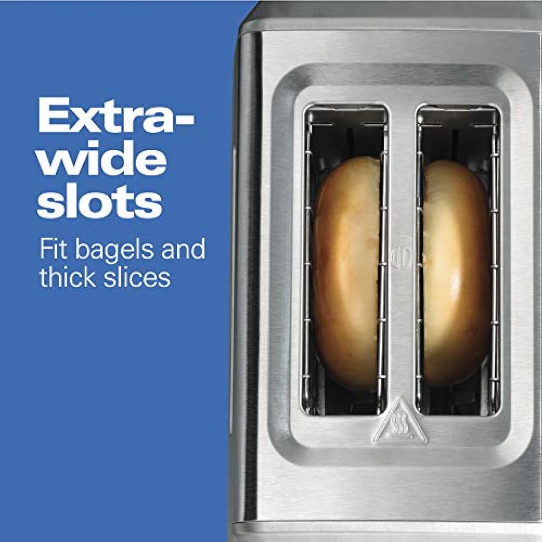 Tostadora de 2 rebanadas con ranuras extrancha