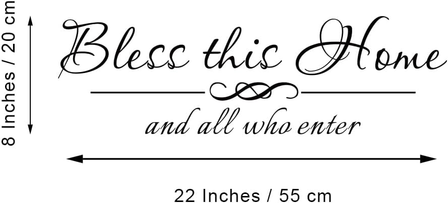 Vinilo Decorativo Bendice Este Hogar - Letras Separadas