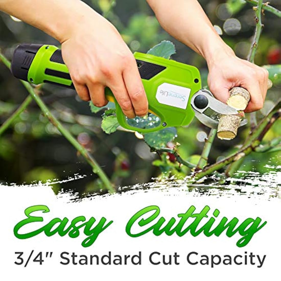 Podadora eléctrica inalámbrica con mango SERENELIFE PSPR190