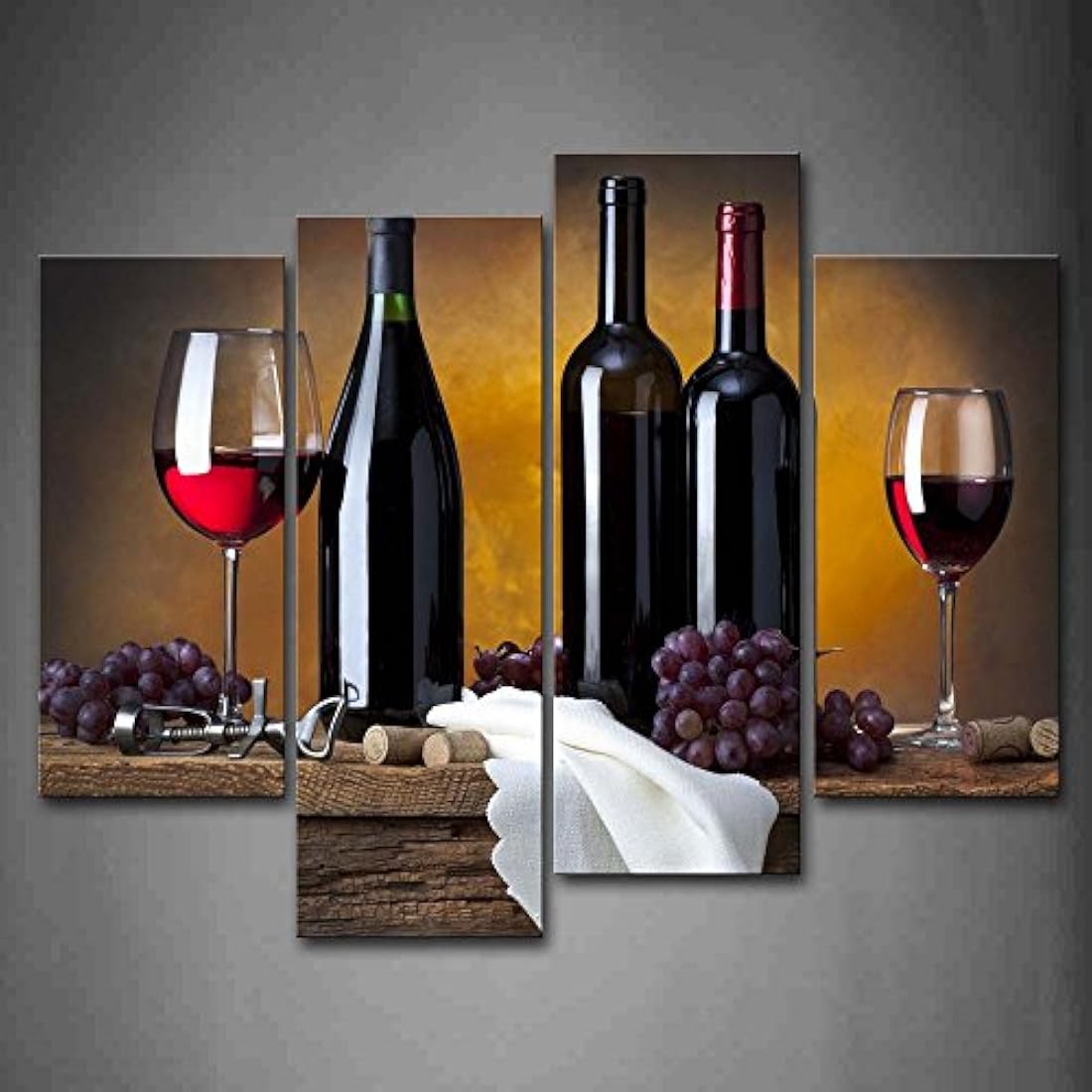 Pintura para pared de vino de uva en botella First Wall Art