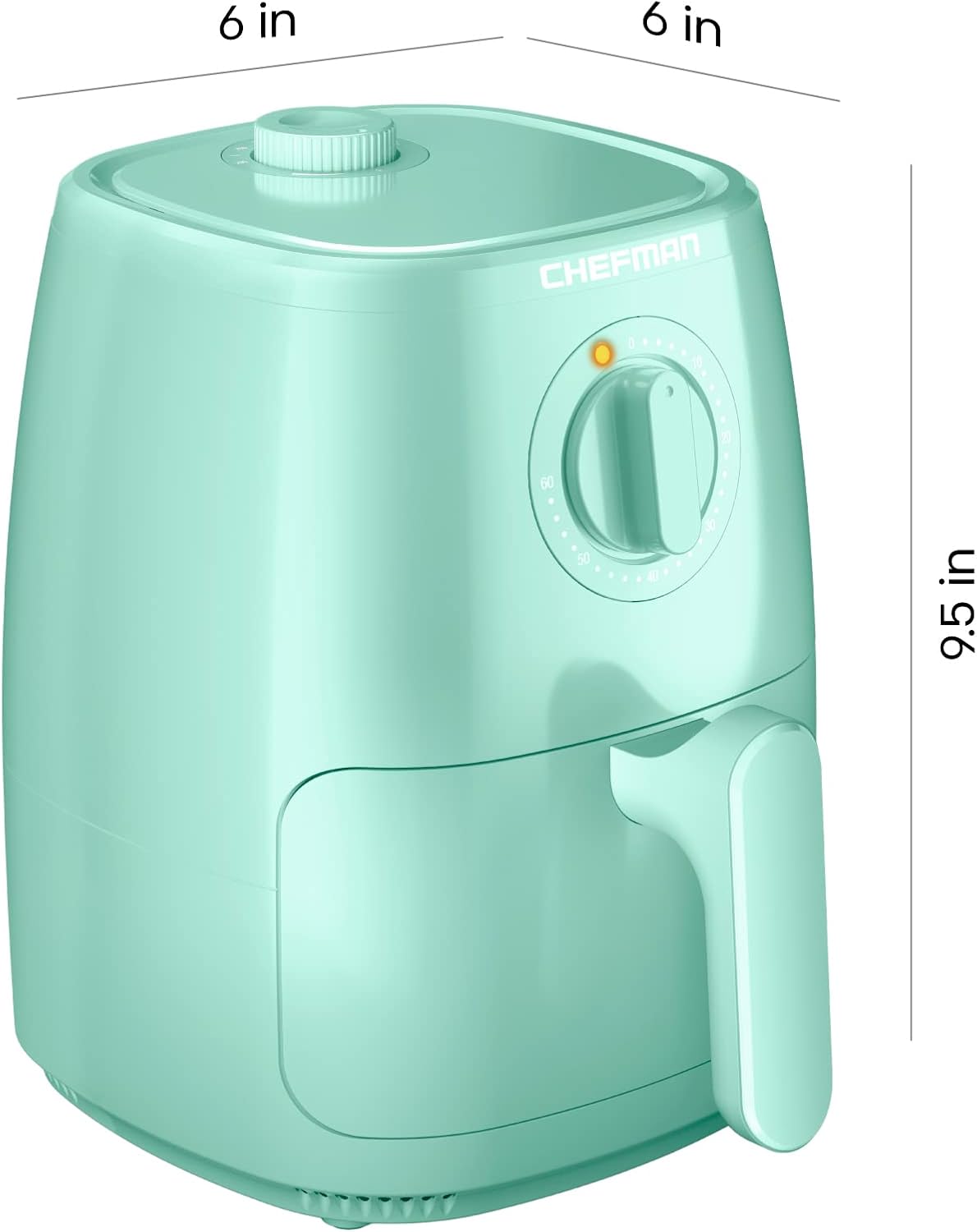 Freidora de Aire Chefman TurboFry 2 Qt, Sin Aceite, Timer 60 Min