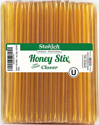 Stakich Honey Stix 100% puro, sin filtrar Grado A, miel