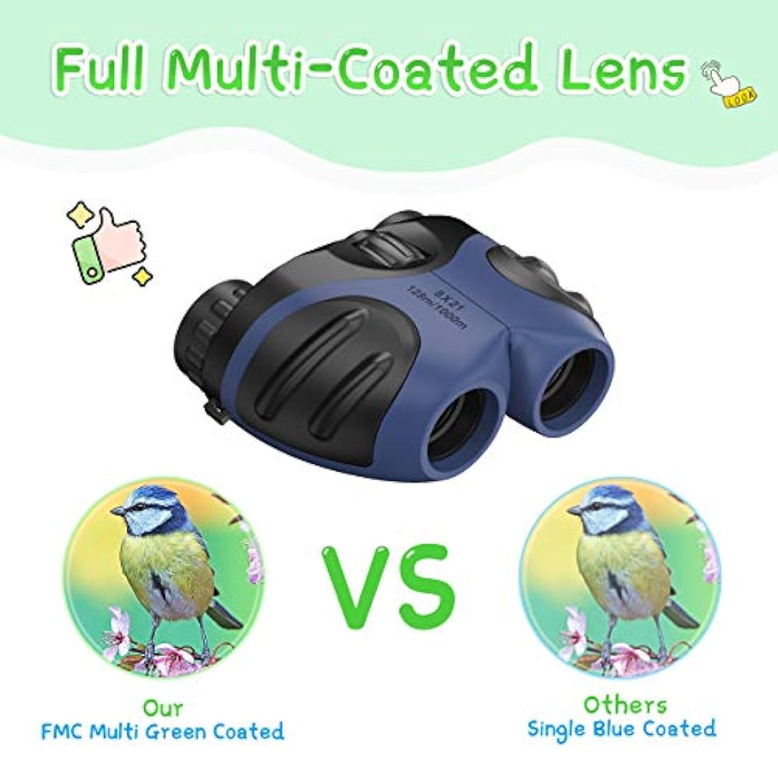 Prismáticos para niños,8 juguetes de observación de pájaros