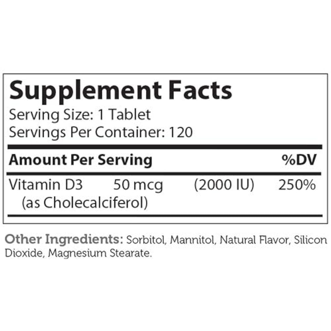 Zahler Vitamina D3 CHEWABLE 2000IU, un suplemento totalmente natural que se dirige a las deficiencias de vitamina D, certificado Kosher, 120 tabletas con sabor a naranja de gran sabor