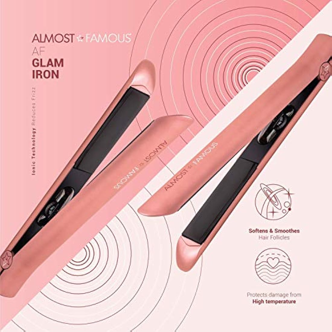 ALMOST FAMOSO Plancha de pelo plana Pro para peinado,