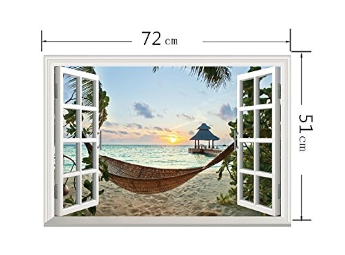 Adhesivo decorativo para pared, diseño de ventana