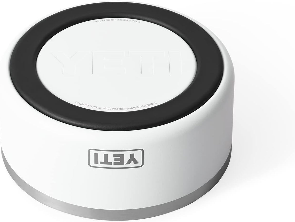 YETI Boomer 8 - Cuenco antideslizante de acero inoxidable para perros, capacidad para 64 onzas, color blanco