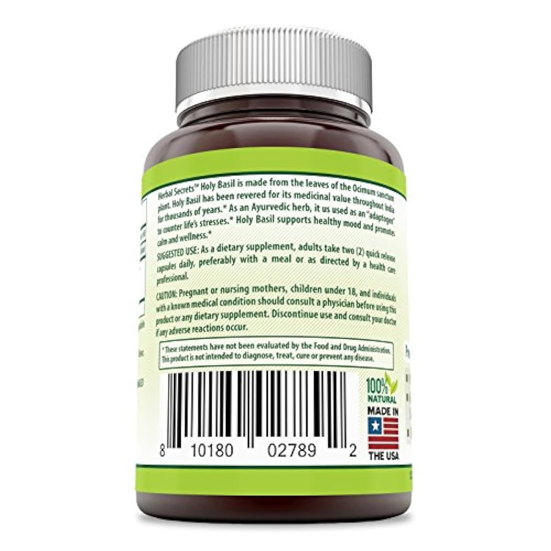 Albahaca Sagrada 1000 Mg por porción 120 Cápsulas