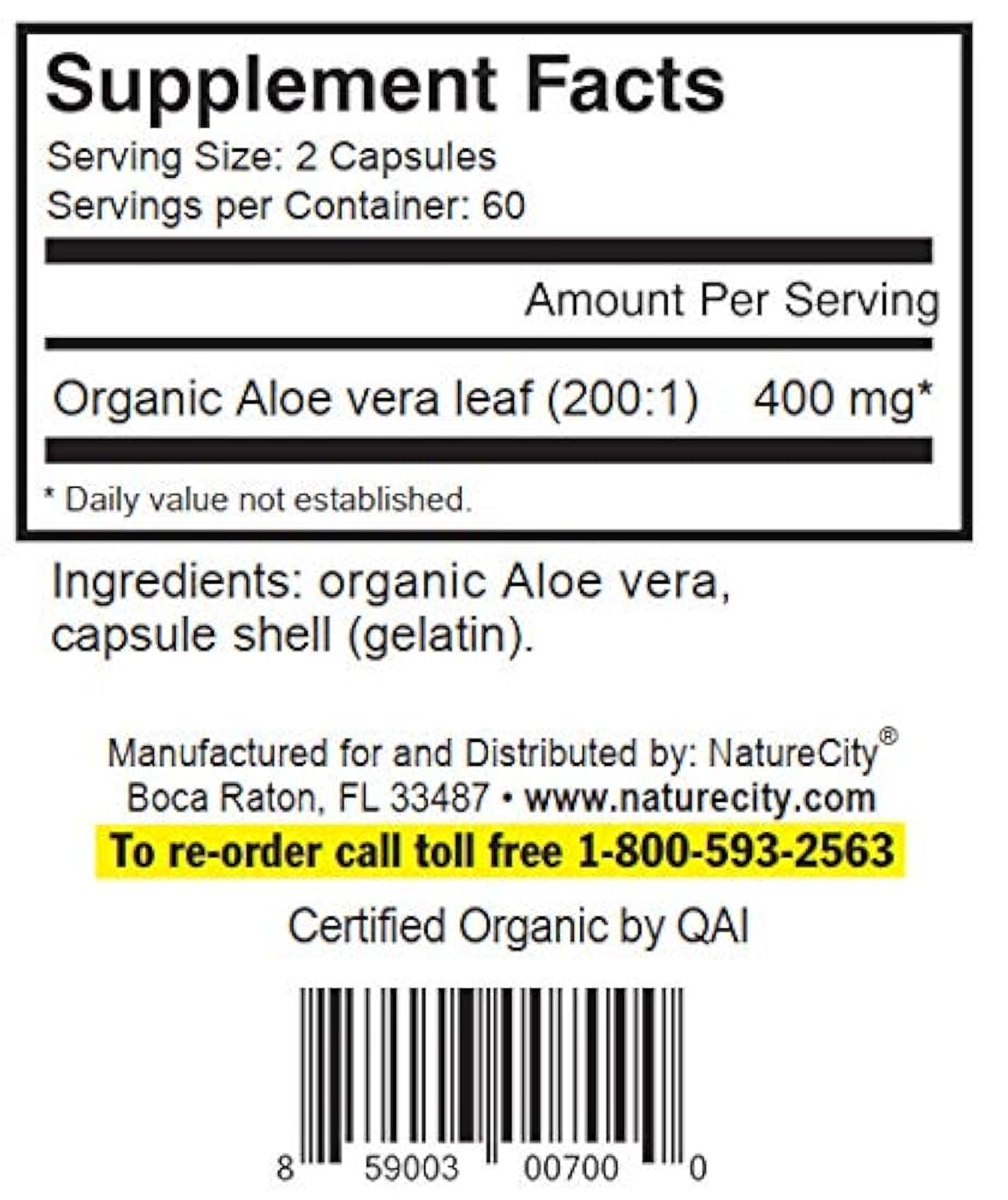 Suplementos de aloe vera 100% orgánicos