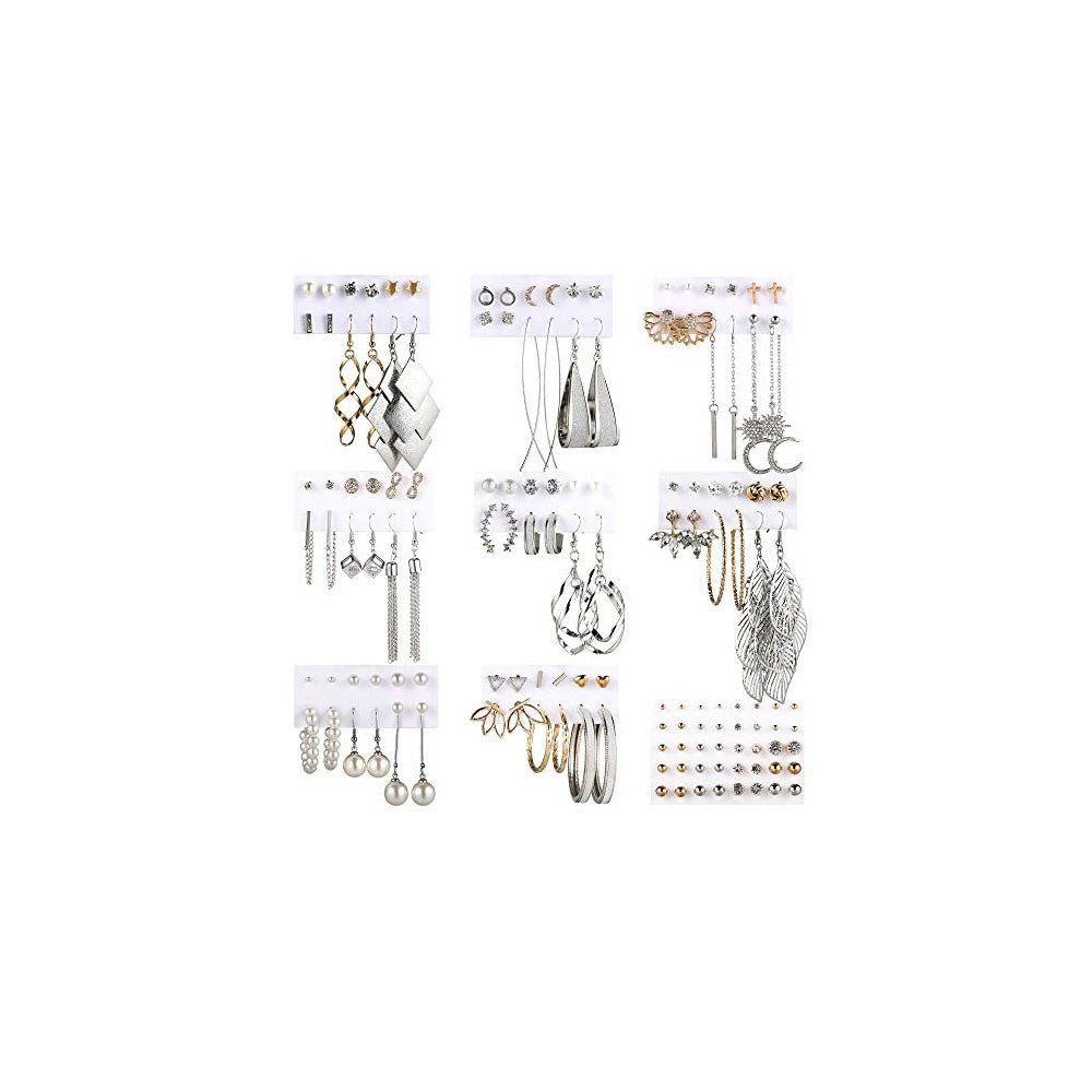 Aretes colgantes de gota para mujeres 68 pares