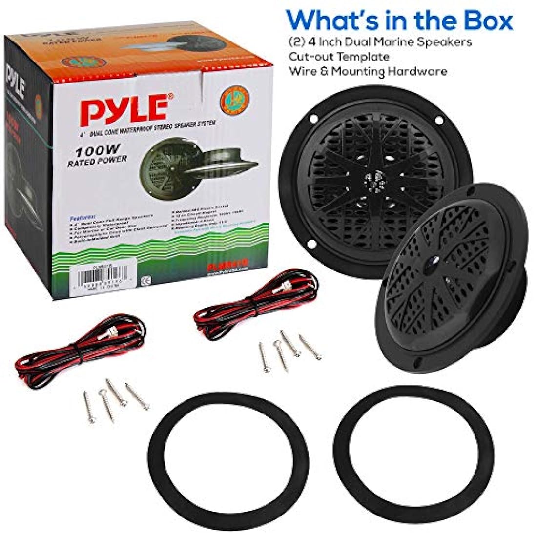 Parlantes marinos duales de 4 pulgadas