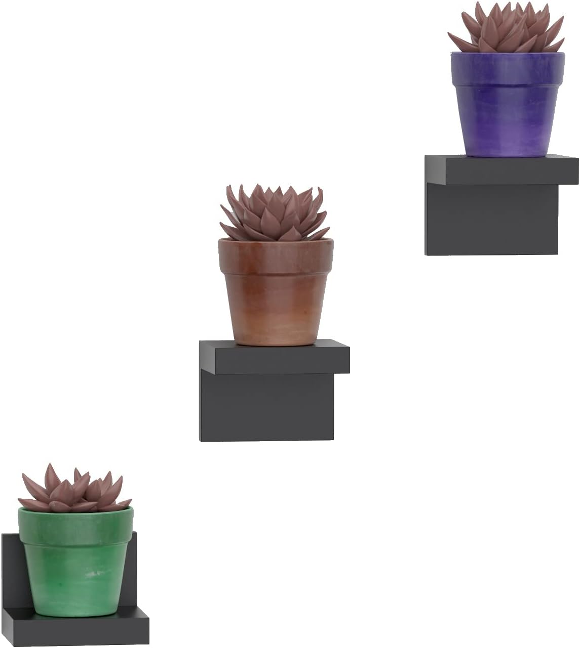 Estanterías Flotantes Pequeñas RICHER HOUSE 3-Pack, 4 Pulgadas