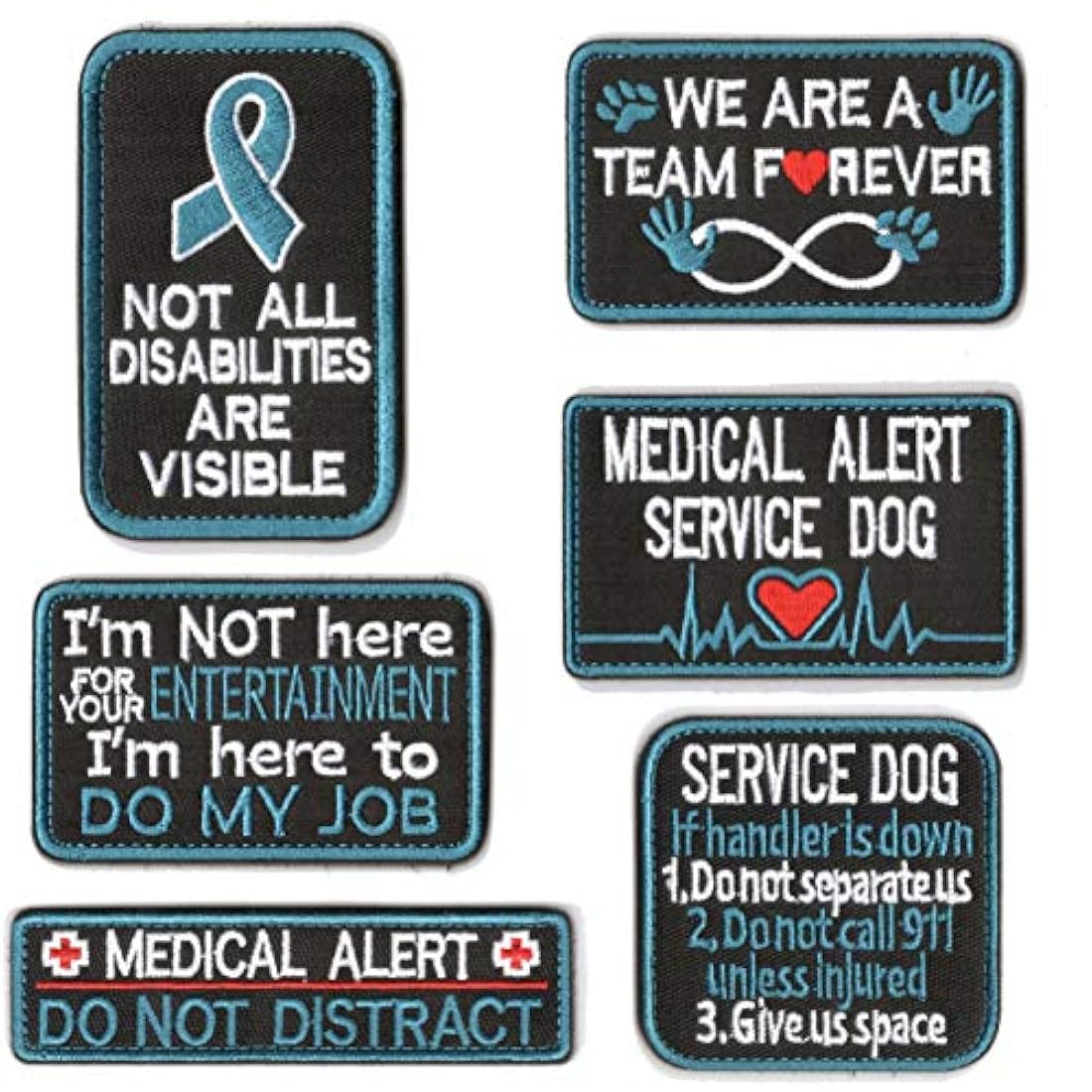 Parches bordados 6 piezas