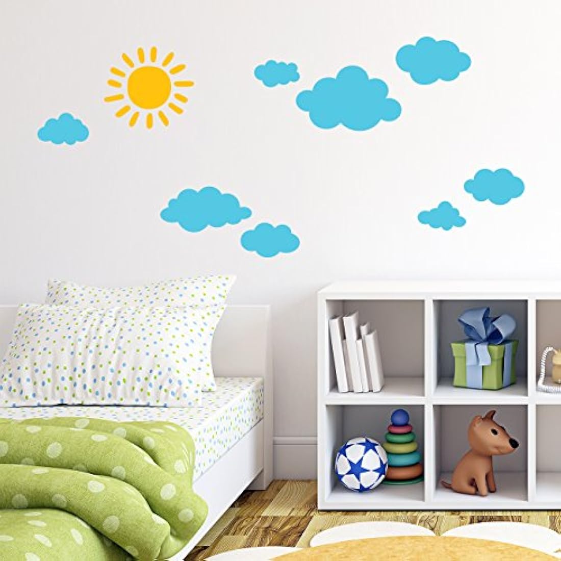 Pegatinas de pared para habitación infantil, diseño de sol