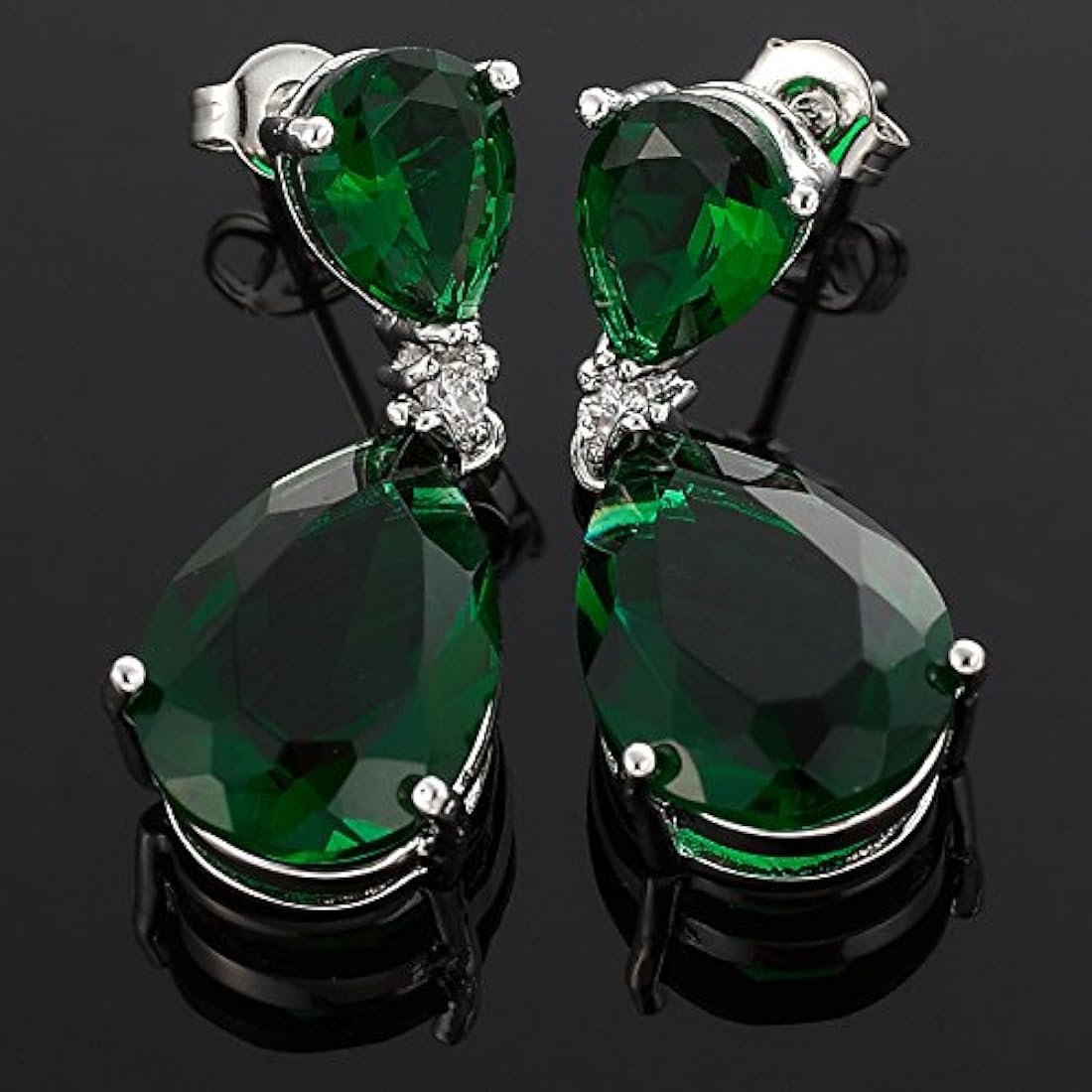 Pendientes colgantes con forma de lágrima y circonita cúbica