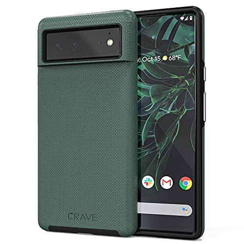 Crave Dual Guard para Google Pixel 6, funda de doble capa de protección contra golpes para Google Pixel 6 - Abeto sombreado