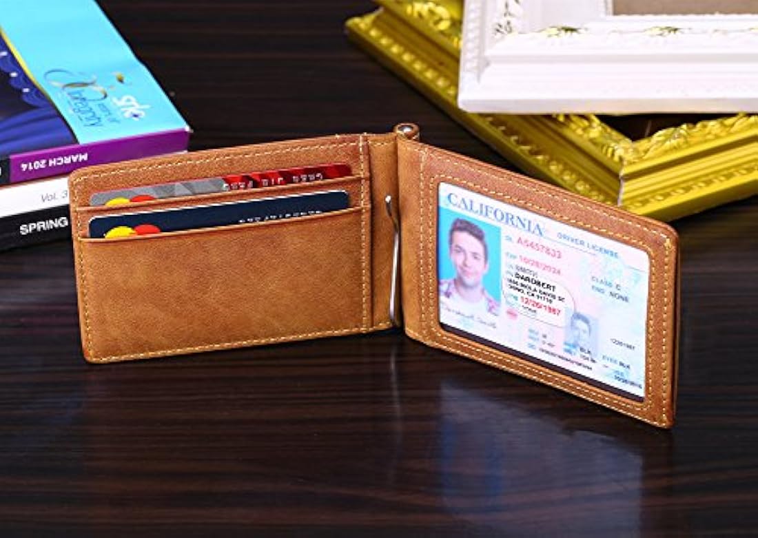 RFID bloqueo delgado minimalista delgado Bifold billetera