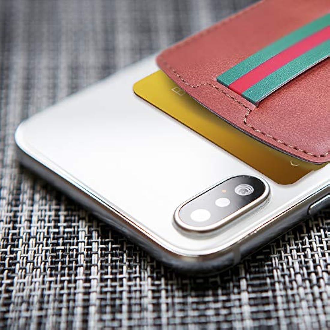 Funda cartera para teléfono 3 en 1 (negra-marrón)