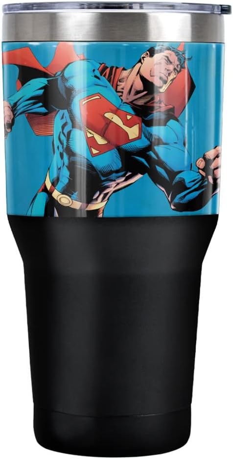 Taza de Acero Inoxidable LOGOVISION Superman 30 oz Con Tapa