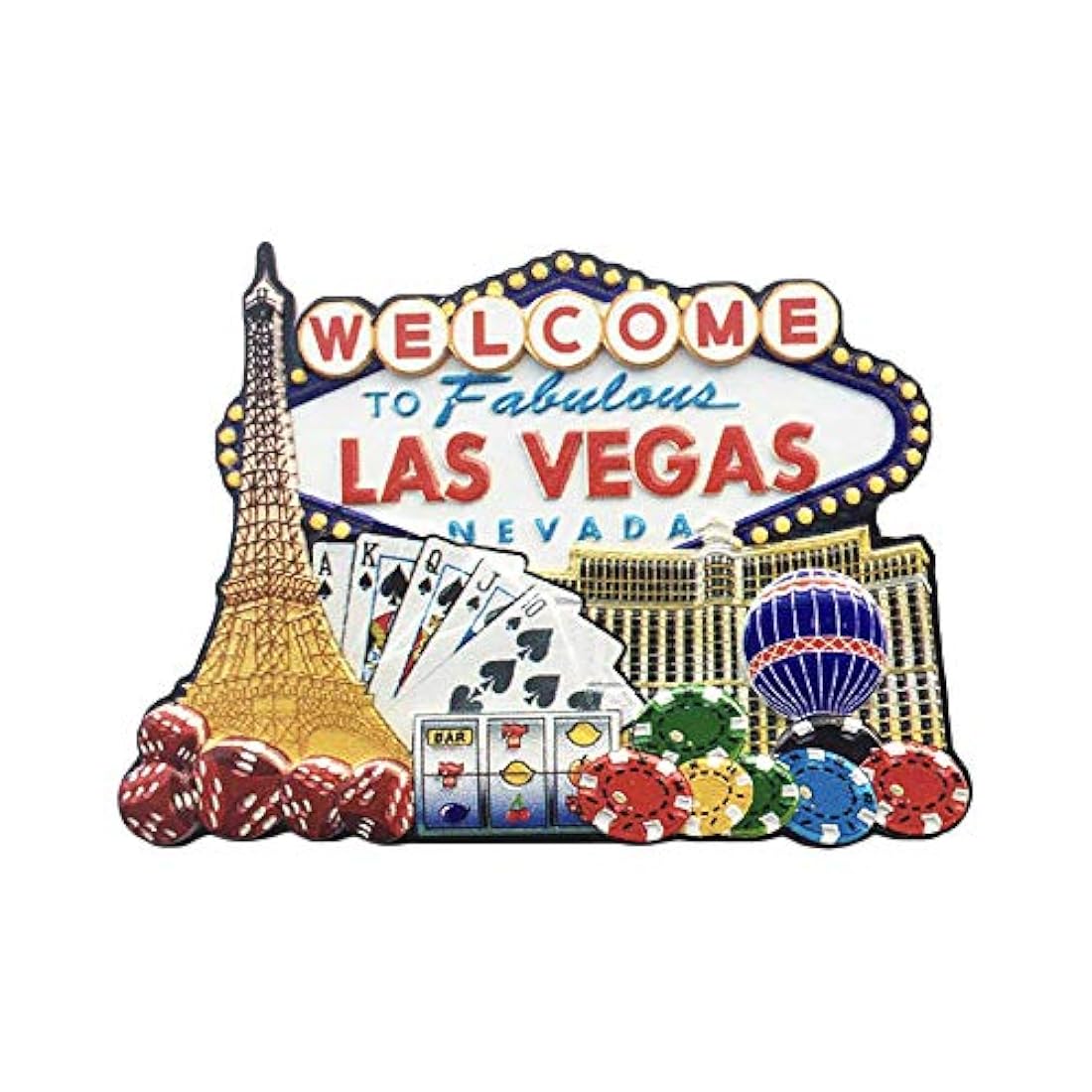 Imán para nevera 3D Las Vegas USA