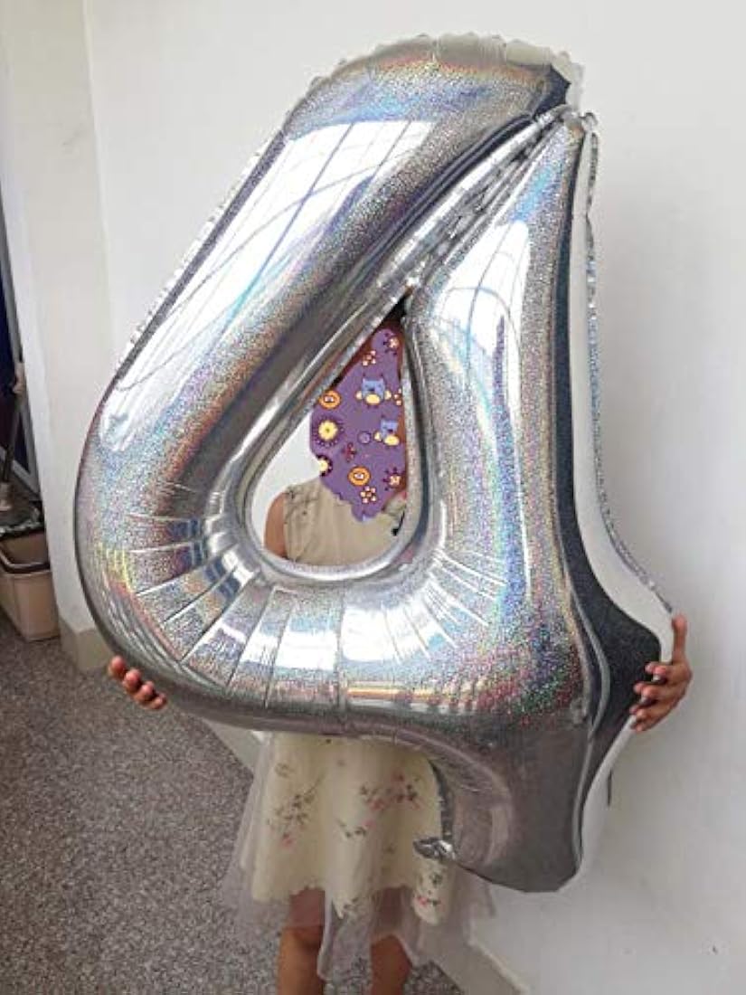 Láser de plata 3 globos, 40 pulgadas de papel de aluminio