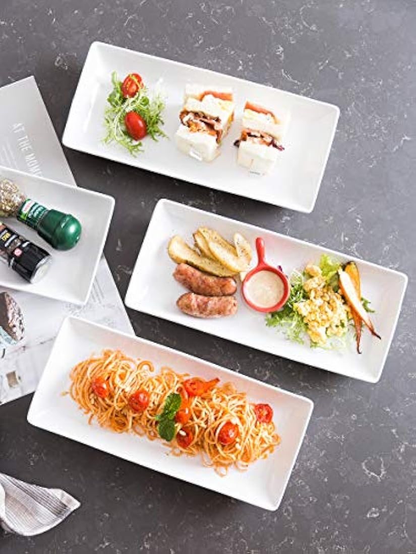 bandejas rectangulares de porcelana para fiestas