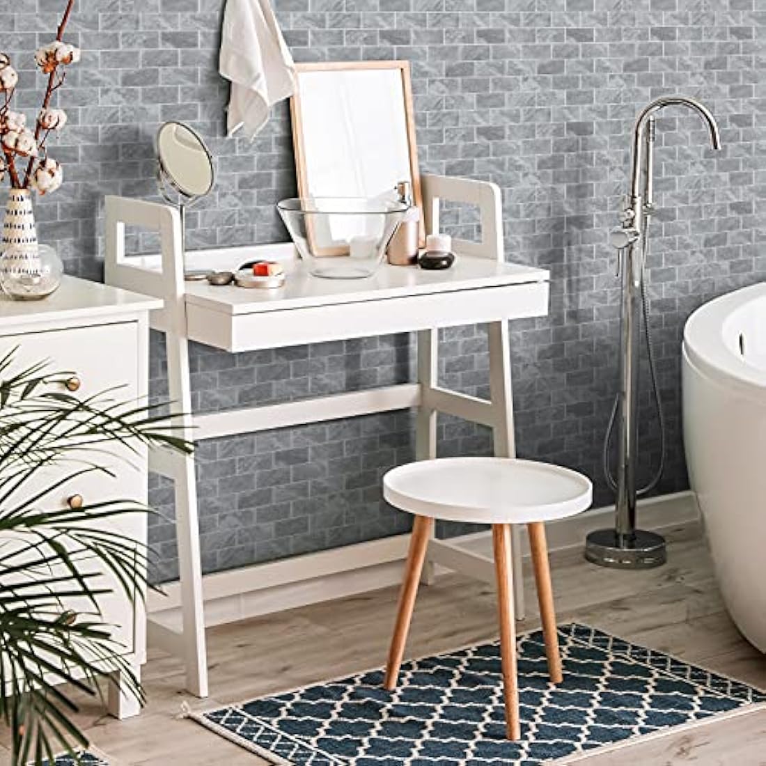 papel tapiz con diseño de azulejos de pared para salpicaduras