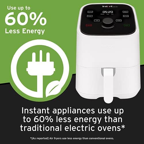 Mini Freidora de Aire Instant Vortex 2QT, cocina rápida, 100 recetas