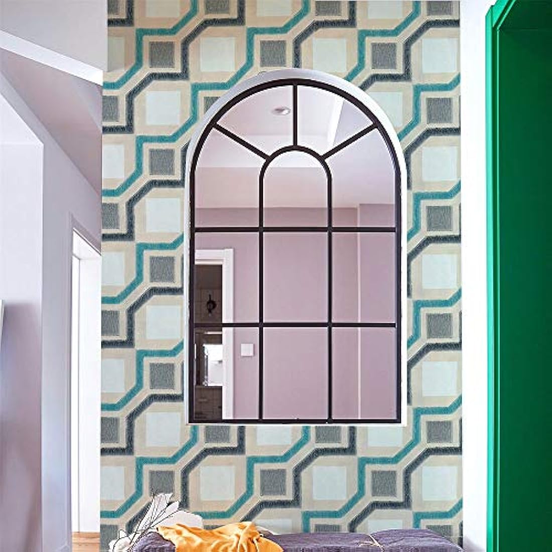 Papel pintado 3D para pared, hojas tropicales,