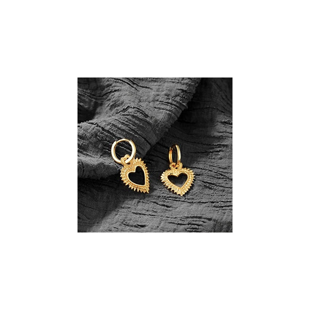 Aretes de aro colgantes contra el mal de ojo para mujer