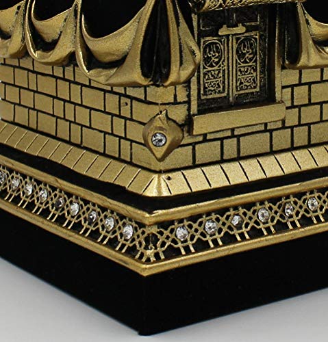 Home Table Decor Kaba Réplica Modelo Showpiece Sujetalibros Eid Gift (Grande, dorado)
