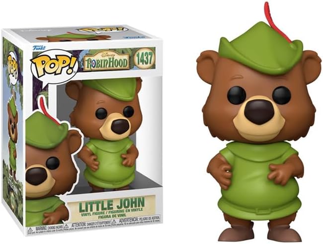 Figurita Funko Pop Robin Hood, Disney, con protector, Little John