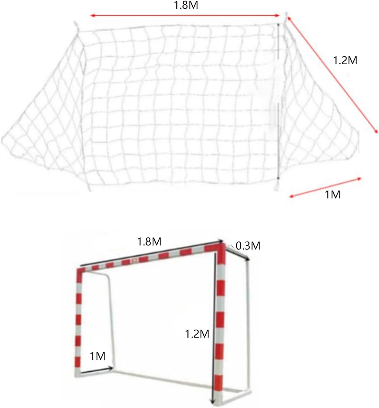Red de Fútbol Deportivo de Repuesto 6x4 Pies para Entrenamiento