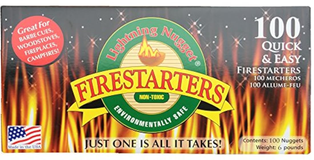 Lightning Nuggets N100SEB Firestarters pepitas para encender