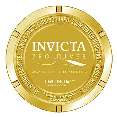 Invicta 0073 Colección Pro Diver - Reloj cronógrafo chapado