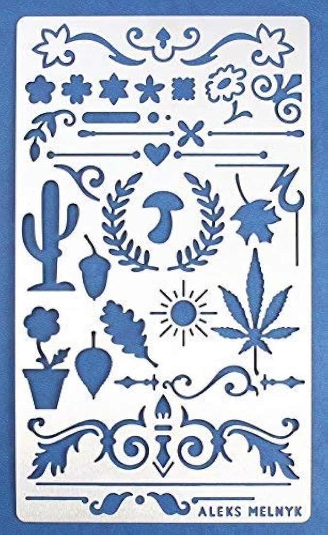 Aleks melnyk 1 Bullet Journal Stencil – Naturaleza