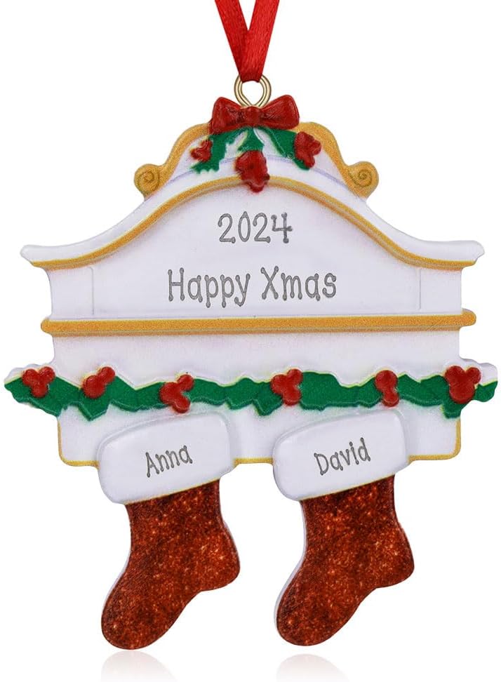 Adornos Navideños Personalizados 2024 - Familias 2-8 Nombres
