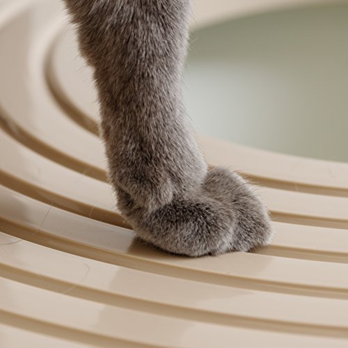 Caja de arena para gatos con entrada superior IRIS blanca