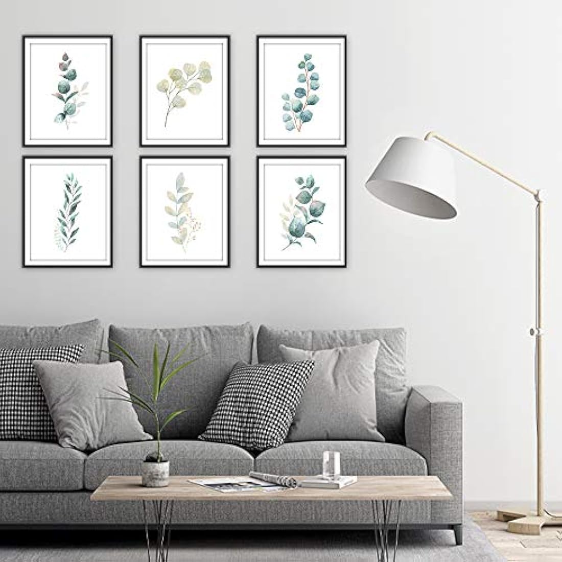 Impresiones botánicas - Hojas de eucalipto - (Juego de 6)