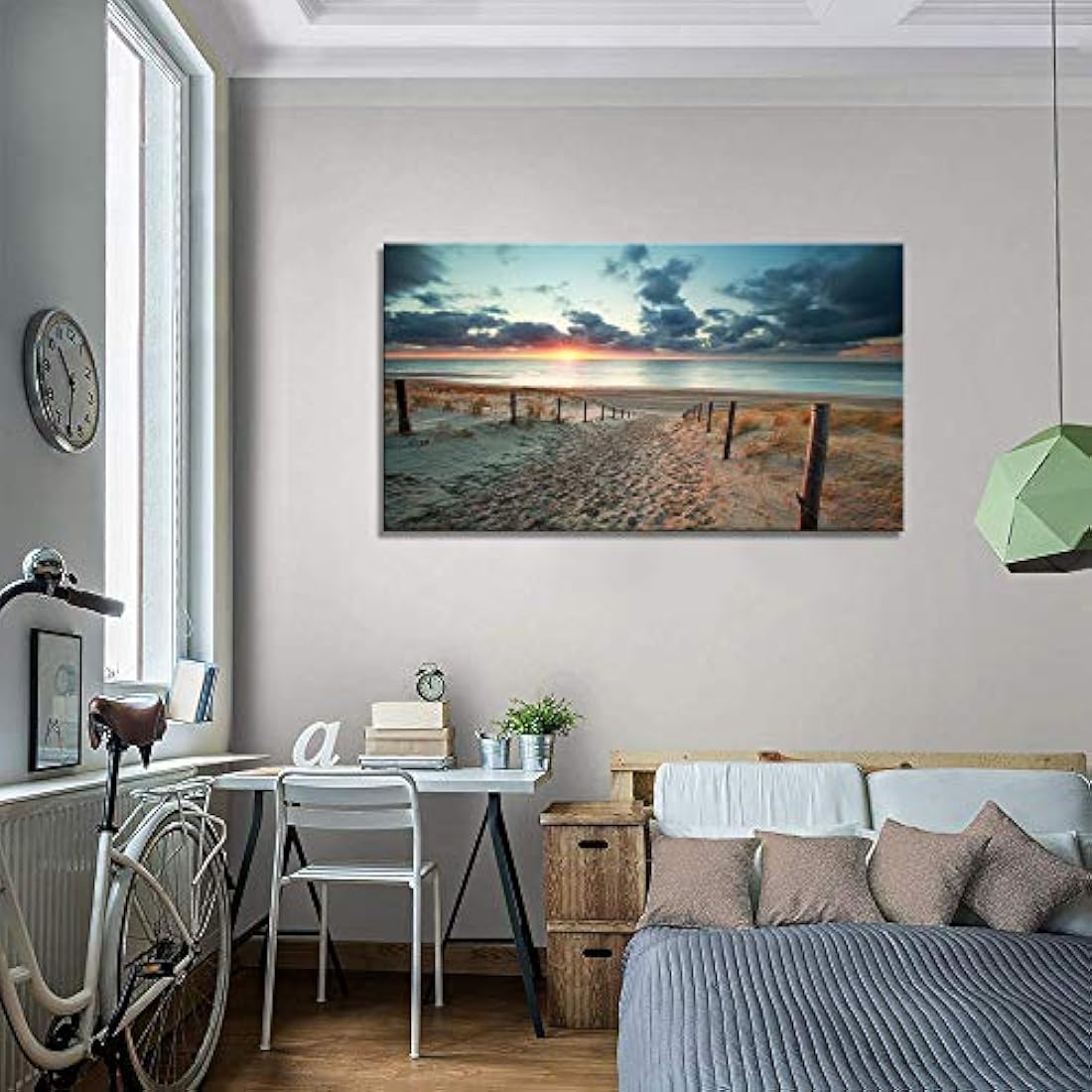 Cuadro de pared con diseño de ciervo en la oscuridad